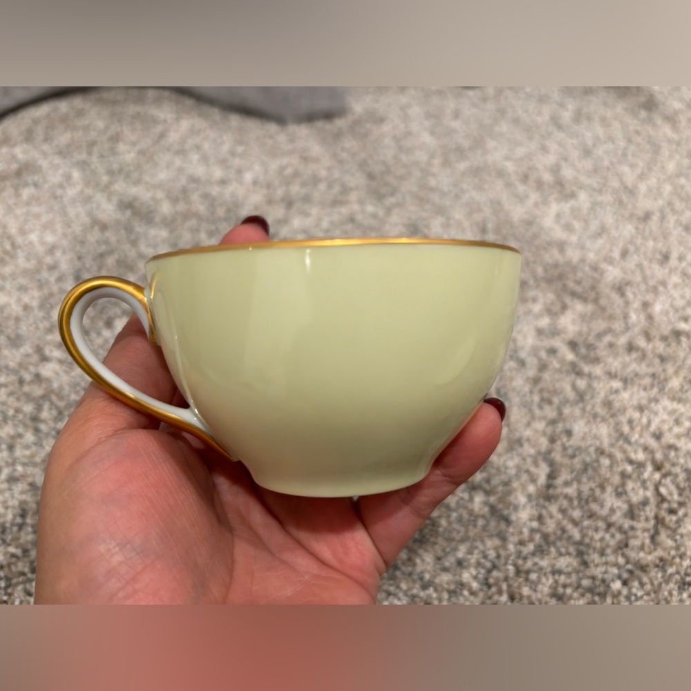 Vintage Noritake Pastel Yellow Snack Plate & Cup Set - Picture 9 of 11